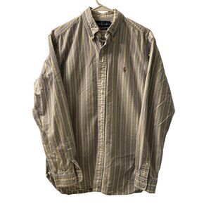 Polo Ralph Lauren Button Down Shirt Men's Classic Fit Flesh Color Horse Size M